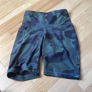 Camo biker shorts